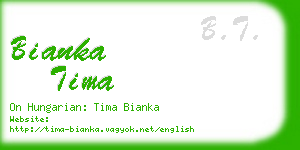 bianka tima business card